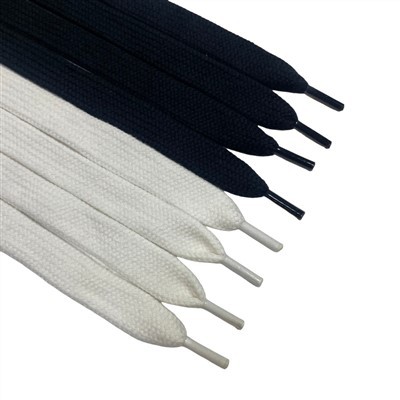 12mm 10mm Wide Solid Color Cotton Shoelaces